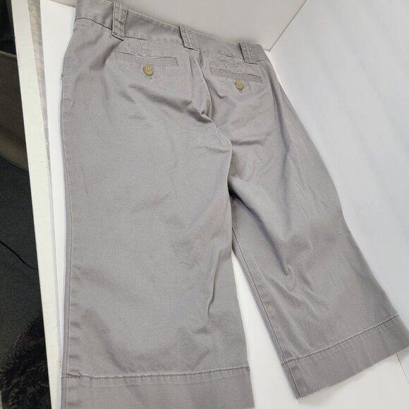 J Crew Womens Favorite Fit Stretch Gray Capri 97% Cotton Pants 10 - Picture 6 of 11